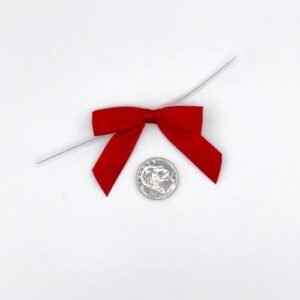 Small Bow - Double Faced Satin - 2x1" - Red - (12pc)