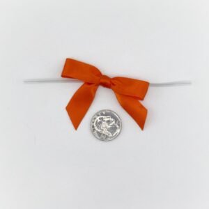 Small Bow - Double Faced Satin - 2x1" - Orange - (12pc)