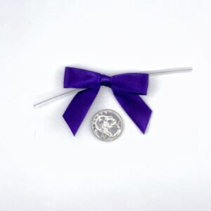 Small Bow - Double Faced Satin - 2x1" - Purple - (100pc)