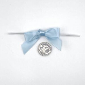 Small Bow - Double Faced Satin - 2x1" - Light Blue - (12pc)