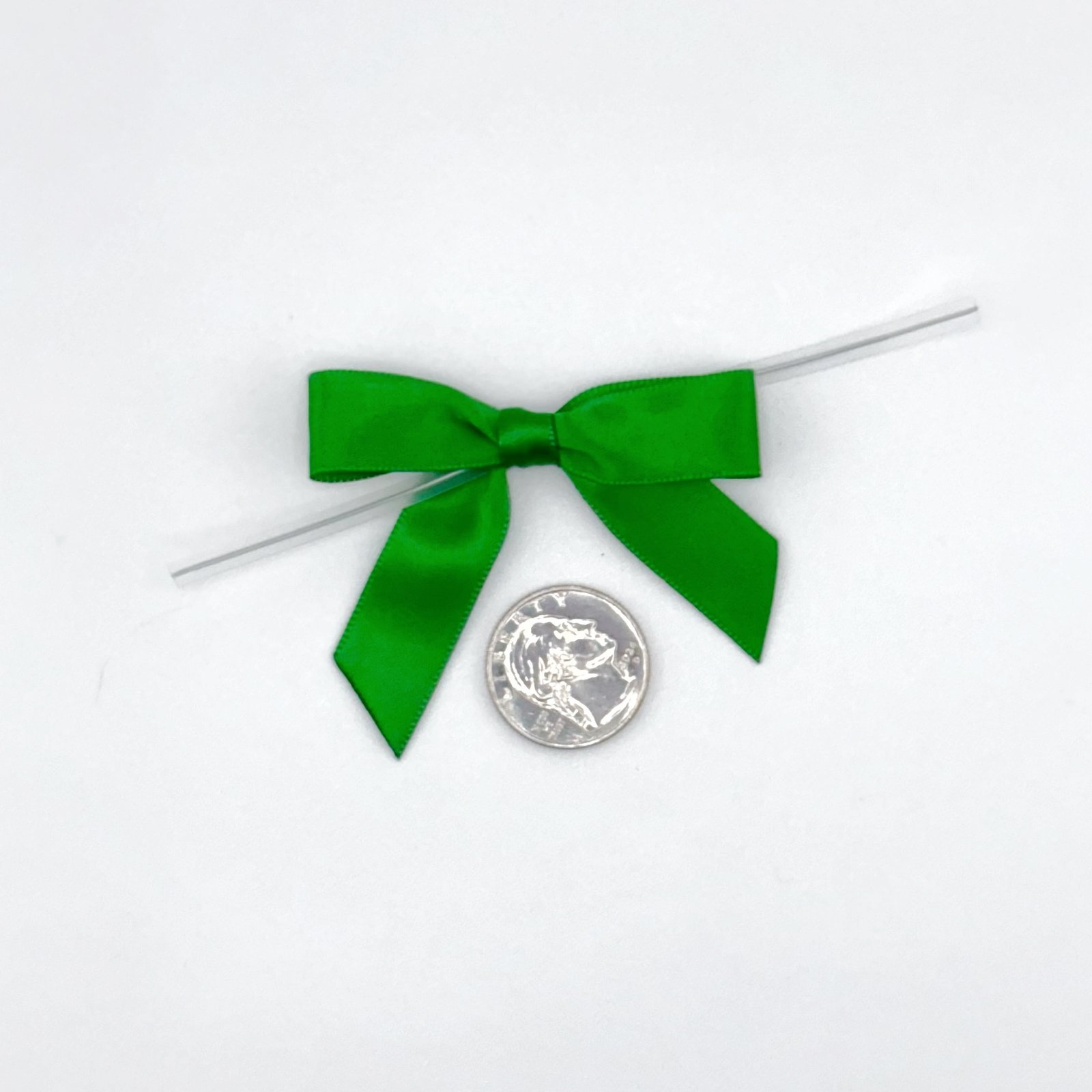 Small Bow - Double Faced Satin - 2x1" - Green - (12pc)