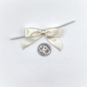 Small Bow - Double Faced Satin - 2x1" - Ivory - (100pc)