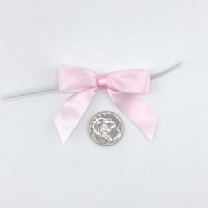 Small Bow - Double Faced Satin - 2x1" - Light Pink - (100pc)