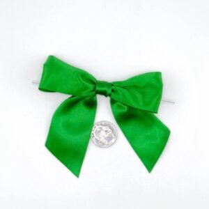 Large Bow - Double Faced Satin - 4x3" - Green - (50pc)