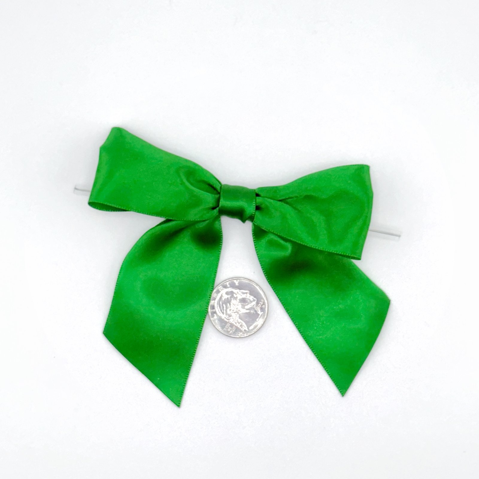 Large Bow - Double Faced Satin - 4x3" - Green - (12pc)