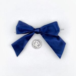 Large Bow - Double Faced Satin - 4x3" - Navy - (50pc)