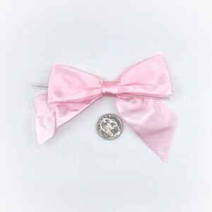 Large Bow - Double Faced Satin - 4x3" - Light Pink - (12pc)