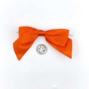 Large Bow - Double Faced Satin - 4x3" - Orange - (12pc)