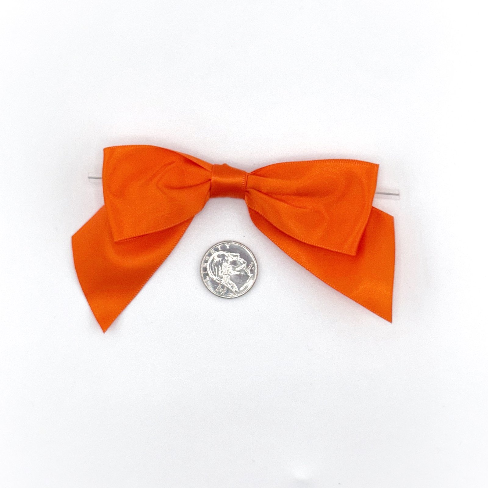 Large Bow - Double Faced Satin - 4x3" - Orange - (12pc)