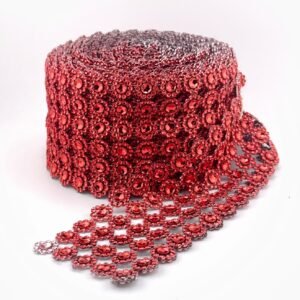 Blossom Bling Ribbon - (10 yds) - 4in - Red
