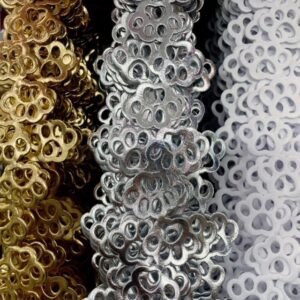 Fabric Garland - Metallic Paw 2"x36" - Black