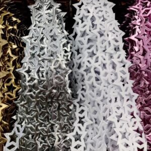 Metallic Fabric Star Garland