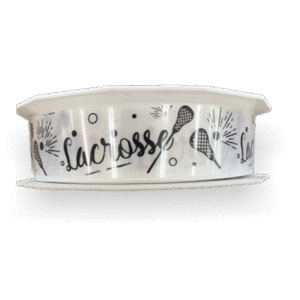 Ribbon - Lacrosse Printed Satin 7/8" x 25yds