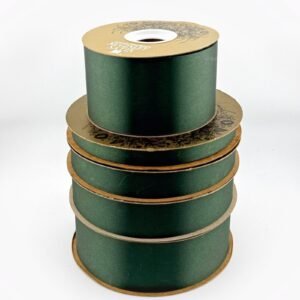 Ribbon - Satin Lustre / Luster (Gold Label) - #5 - 7/8" x 100 yds - Hunter Green