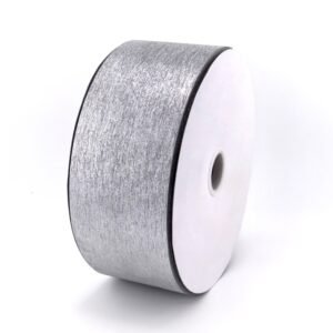 diamond dust pattern striped ribbon silver