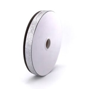 diamond dust ribbon striped silver