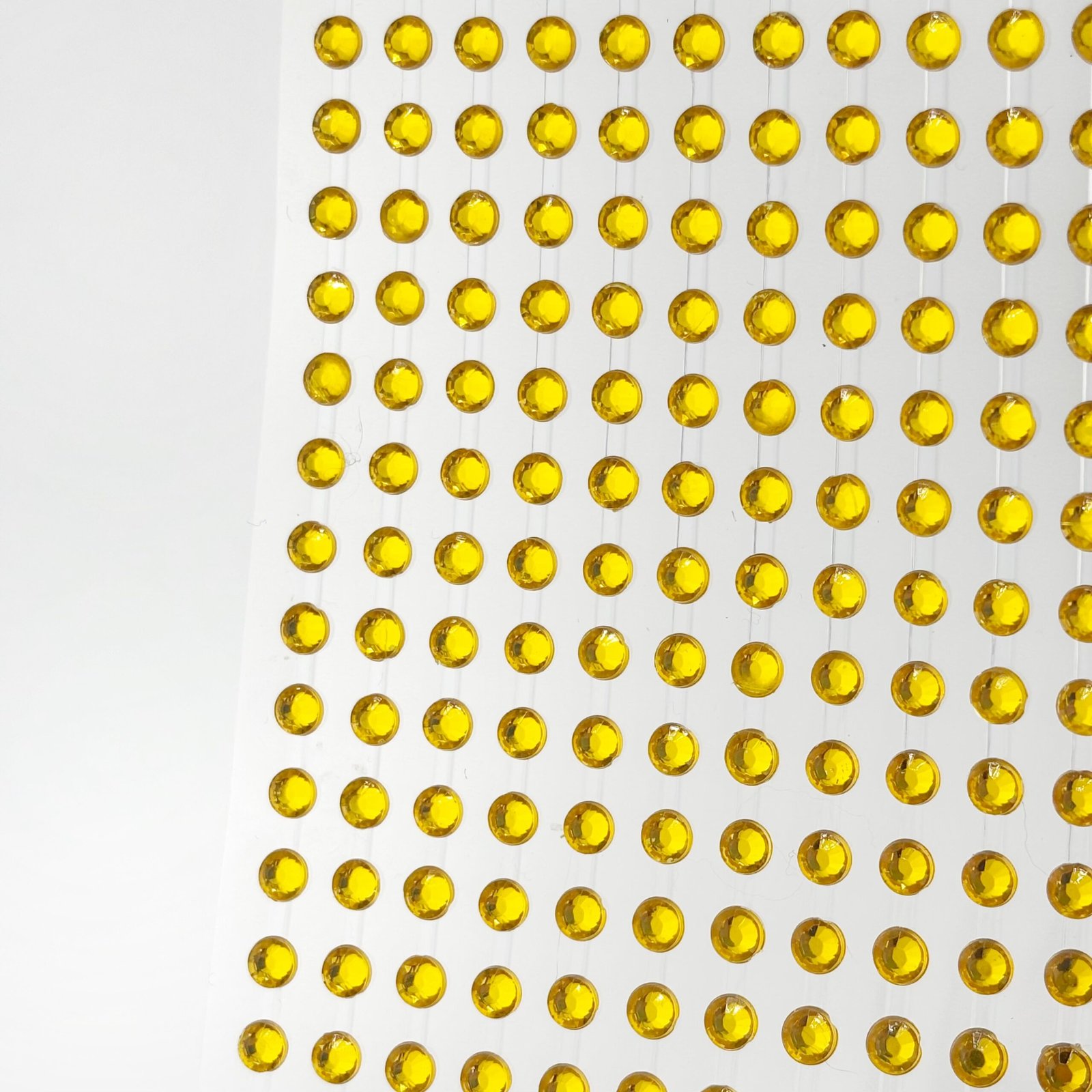Bling - 4 mm Round Gems - Acrylic Stickers - (264 pcs) - Gold - Image 2