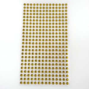 6mm gold acrylic sticker gems