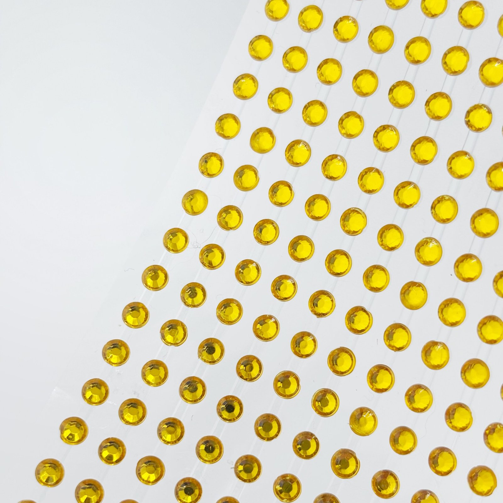 Bling - 4 mm Round Gems - Acrylic Stickers - (264 pcs) - Gold - Image 3