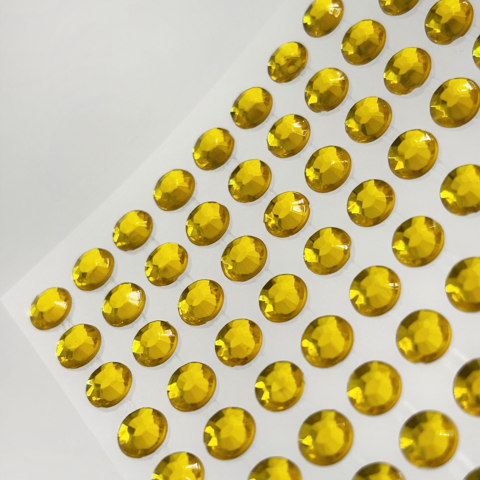 6mm gold acrylic sticker gems