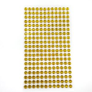6mm gold acrylic sticker gems