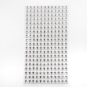6mm silver acrylic sticker gems