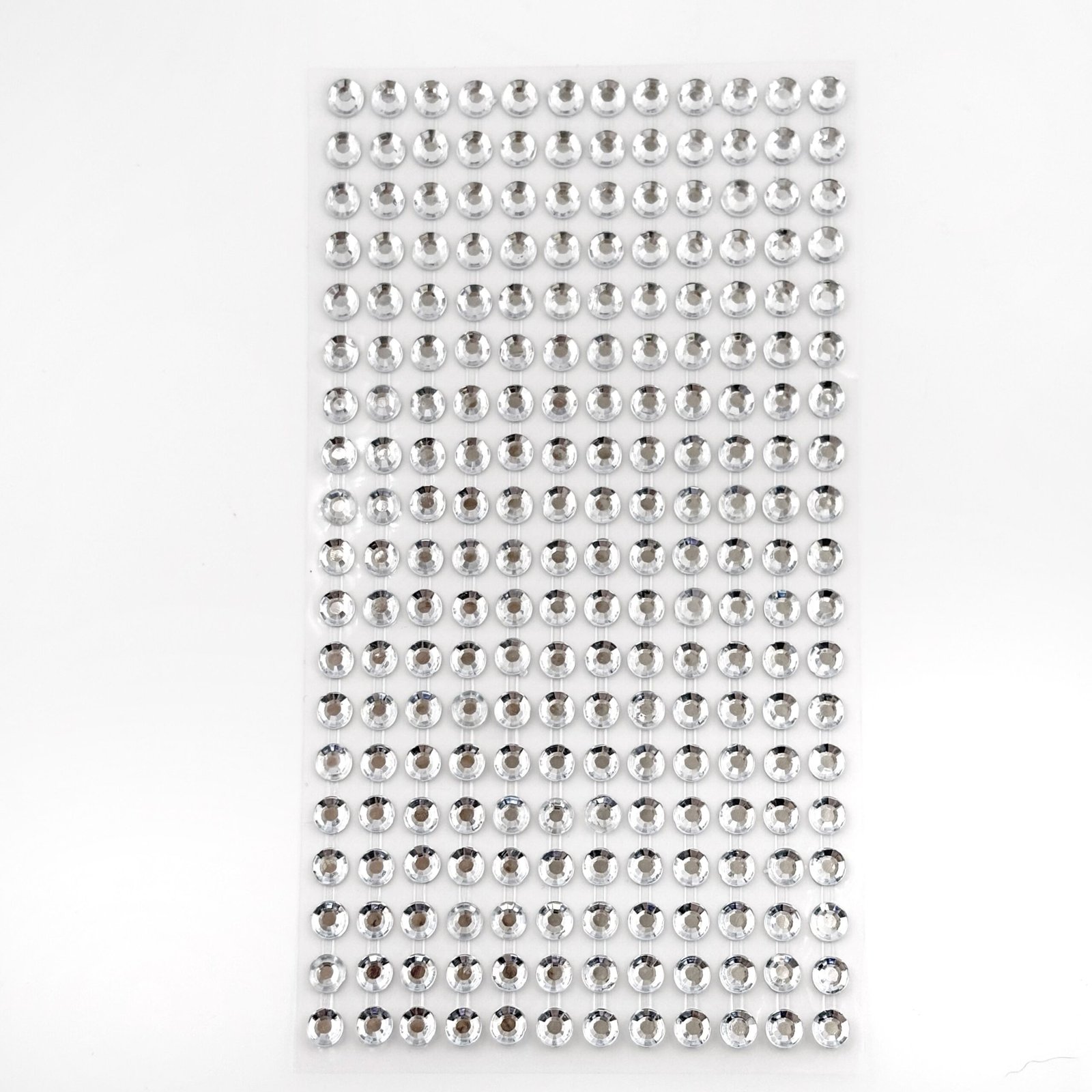 6mm silver acrylic sticker gems
