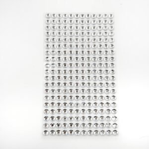 6mm silver acrylic sticker gems