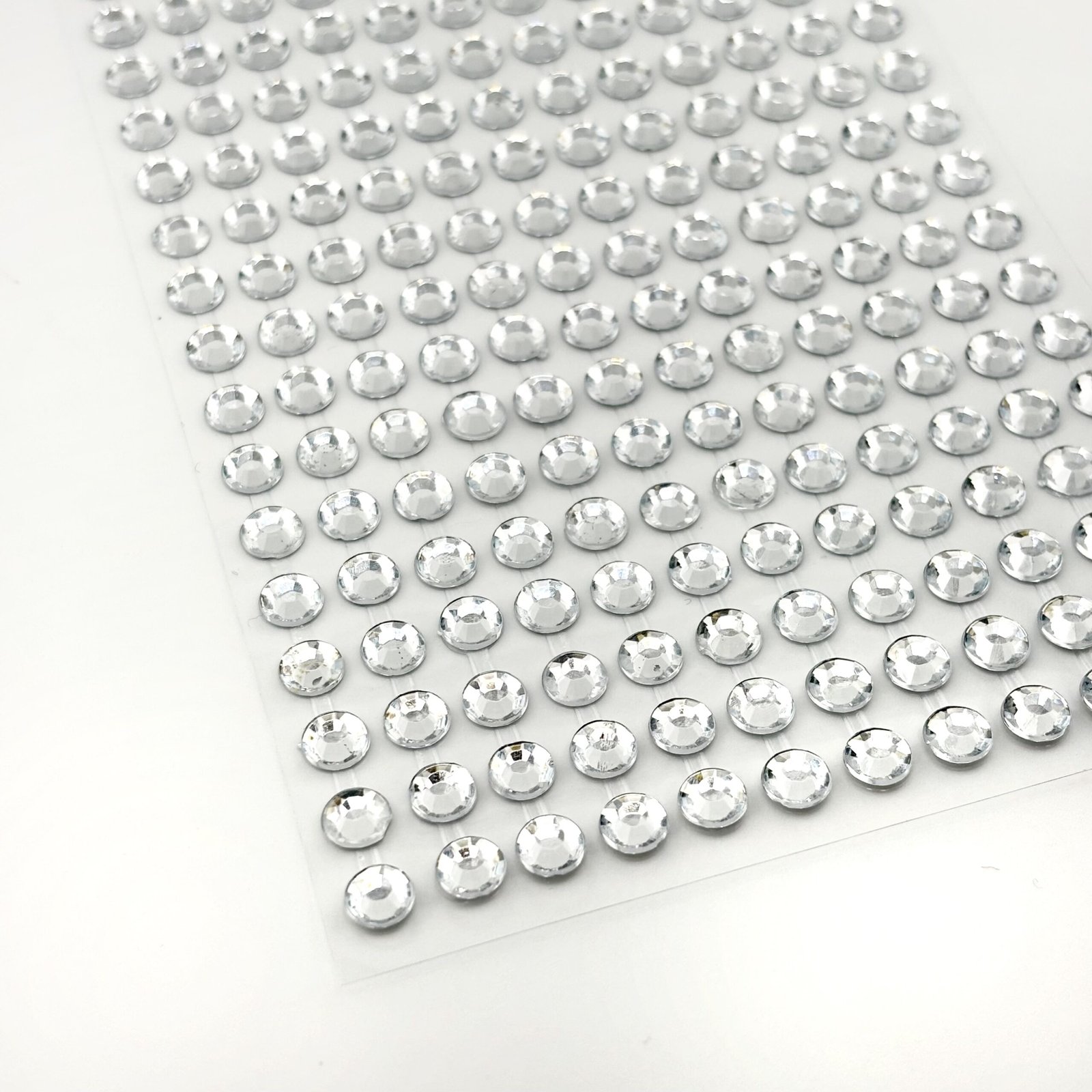 6mm silver acrylic sticker gems