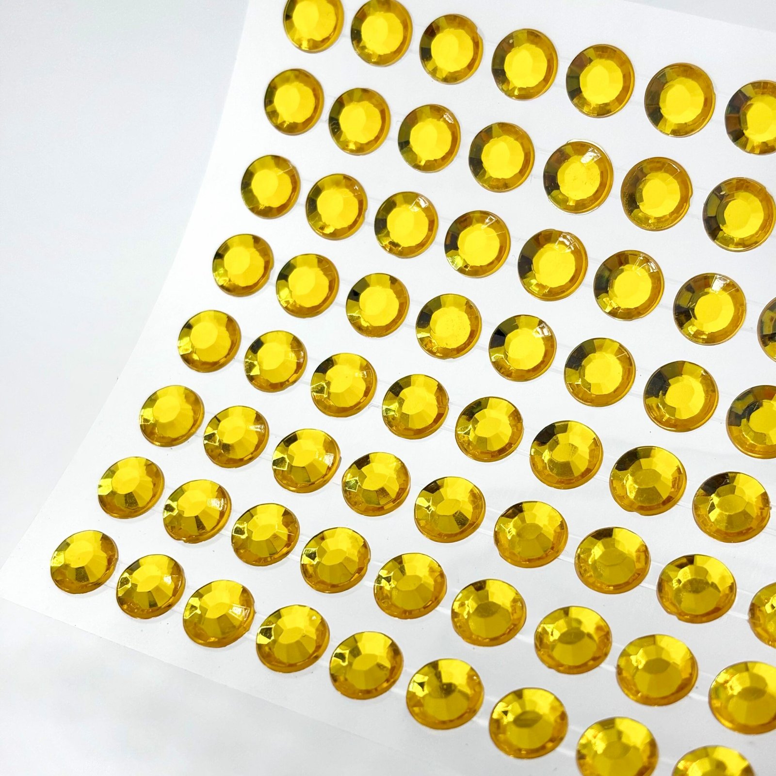 8mm gold acrylic sticker gems