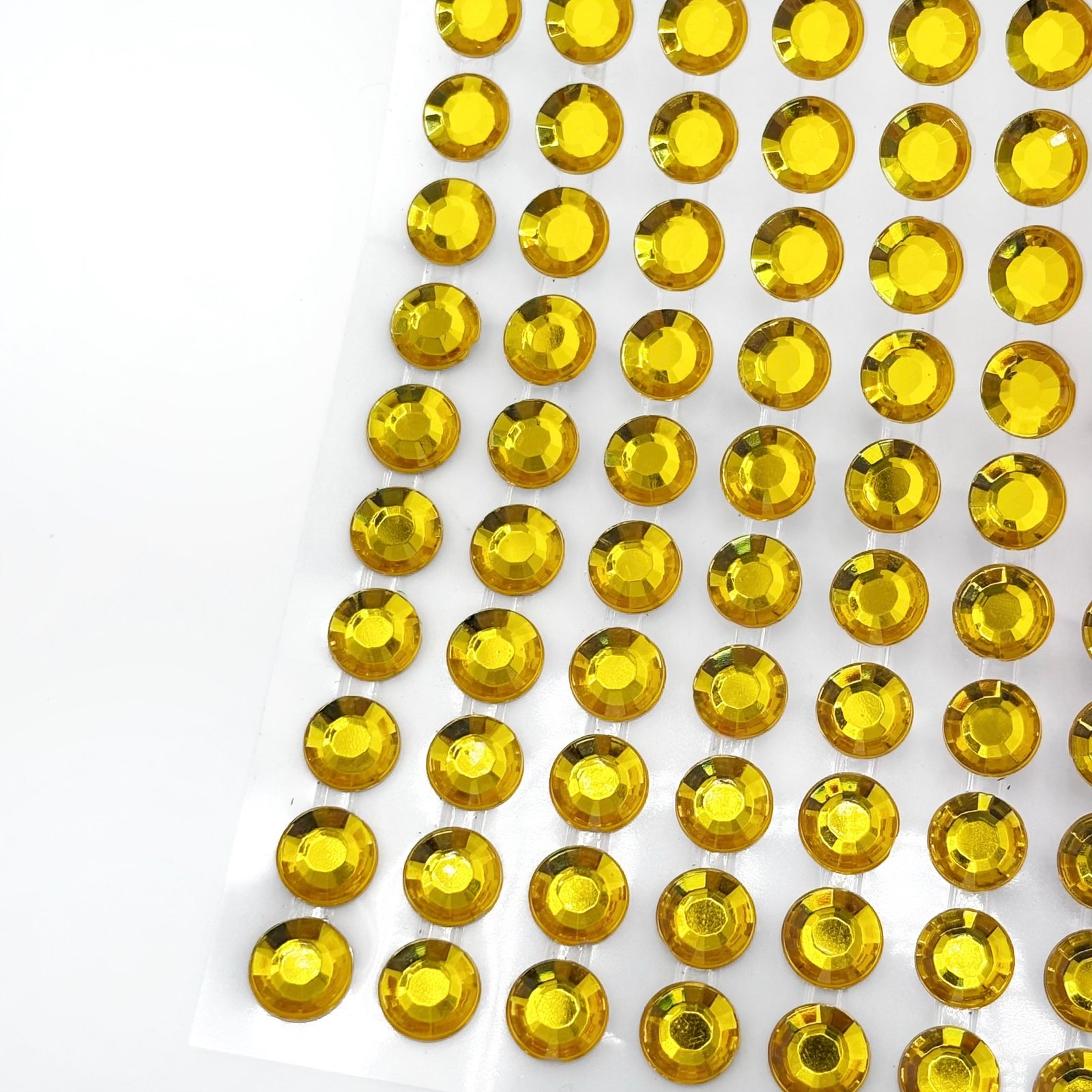 8mm gold acrylic sticker gems
