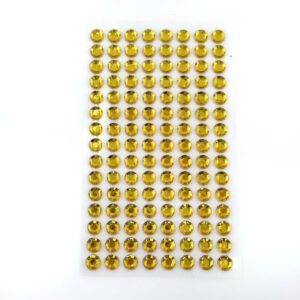 8mm gold acrylic sticker gems