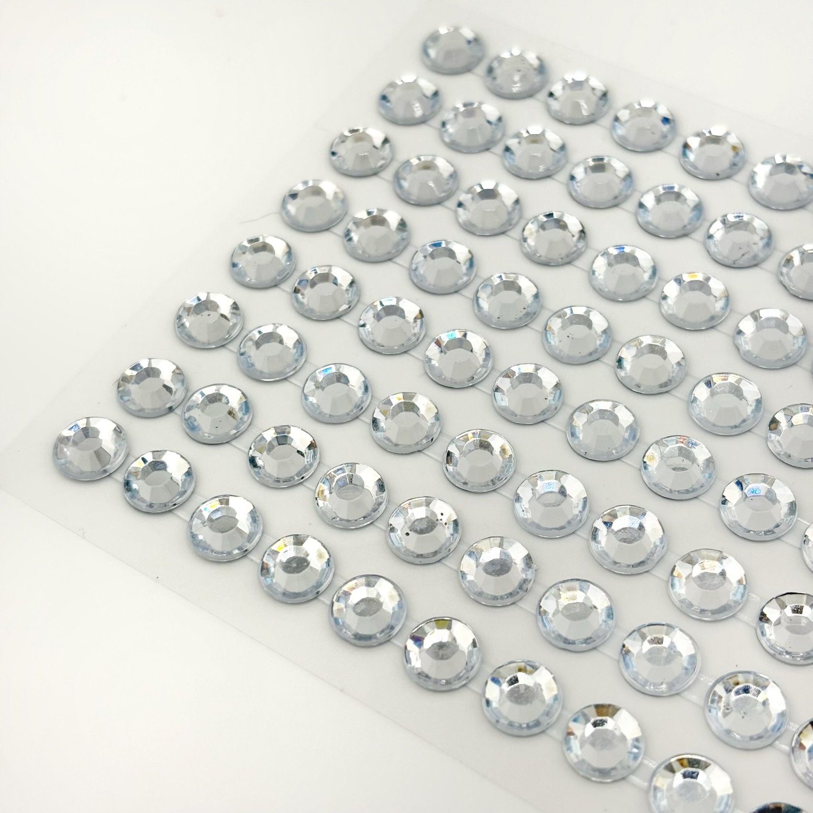 8mm silver acrylic sticker gems
