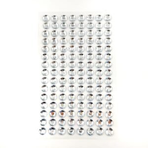 8mm silver acrylic sticker gems