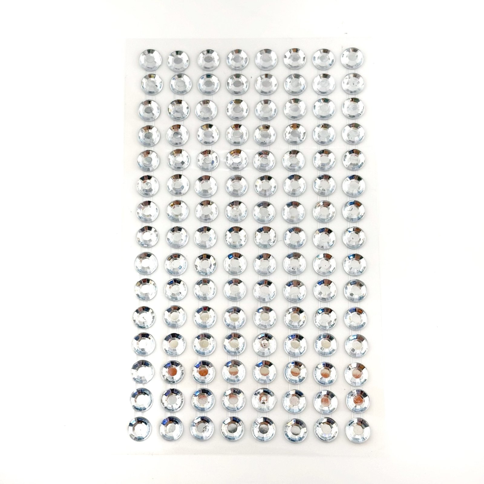 8mm silver acrylic sticker gems