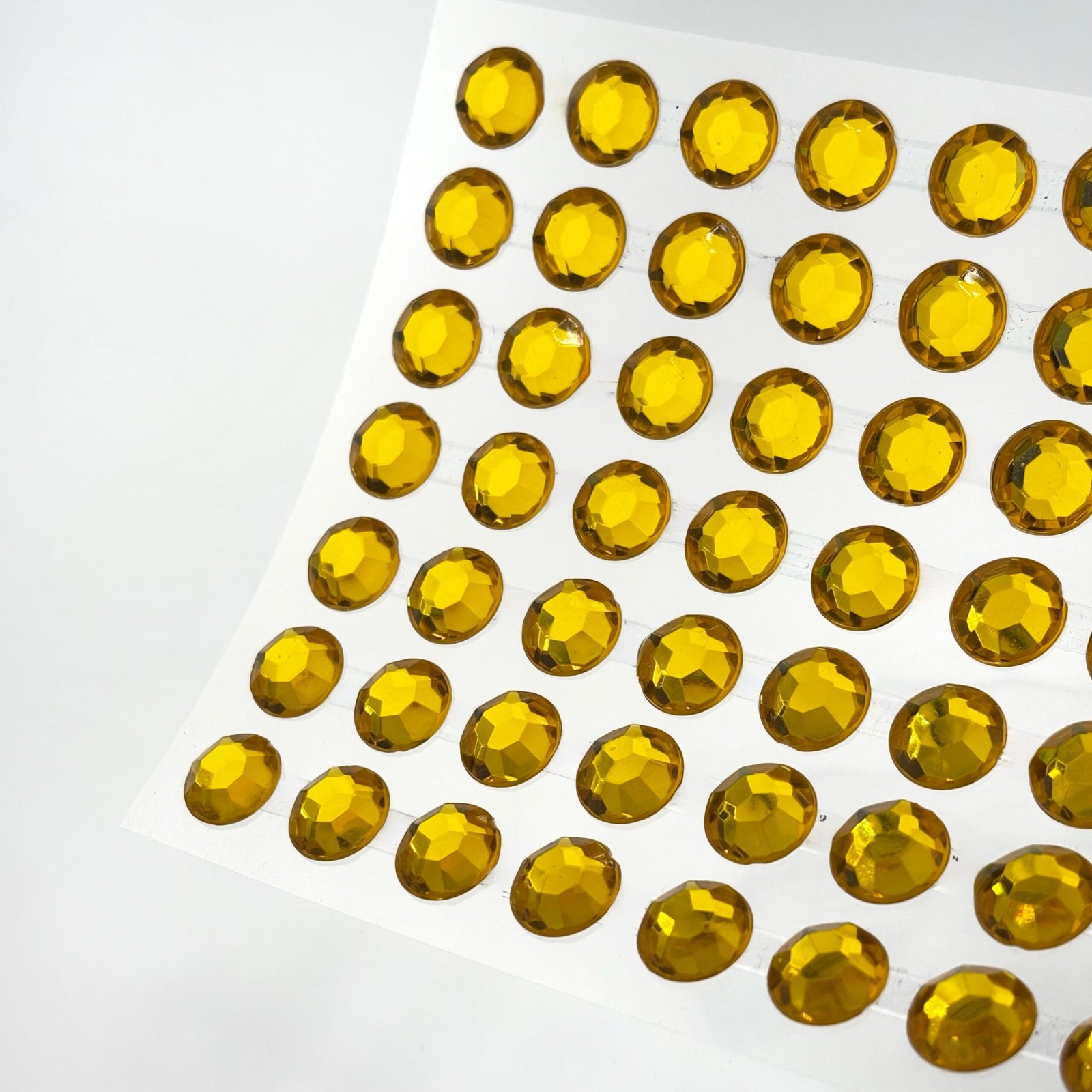 10mm gold acrylic sticker gems