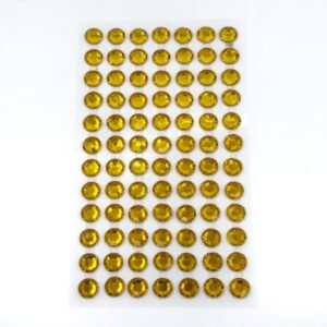10mm gold acrylic sticker gems