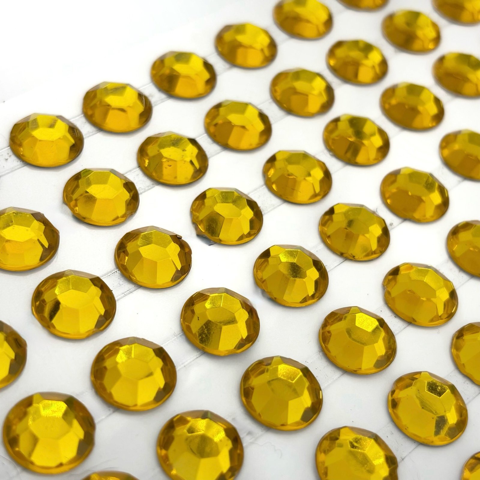 10mm gold acrylic sticker gems
