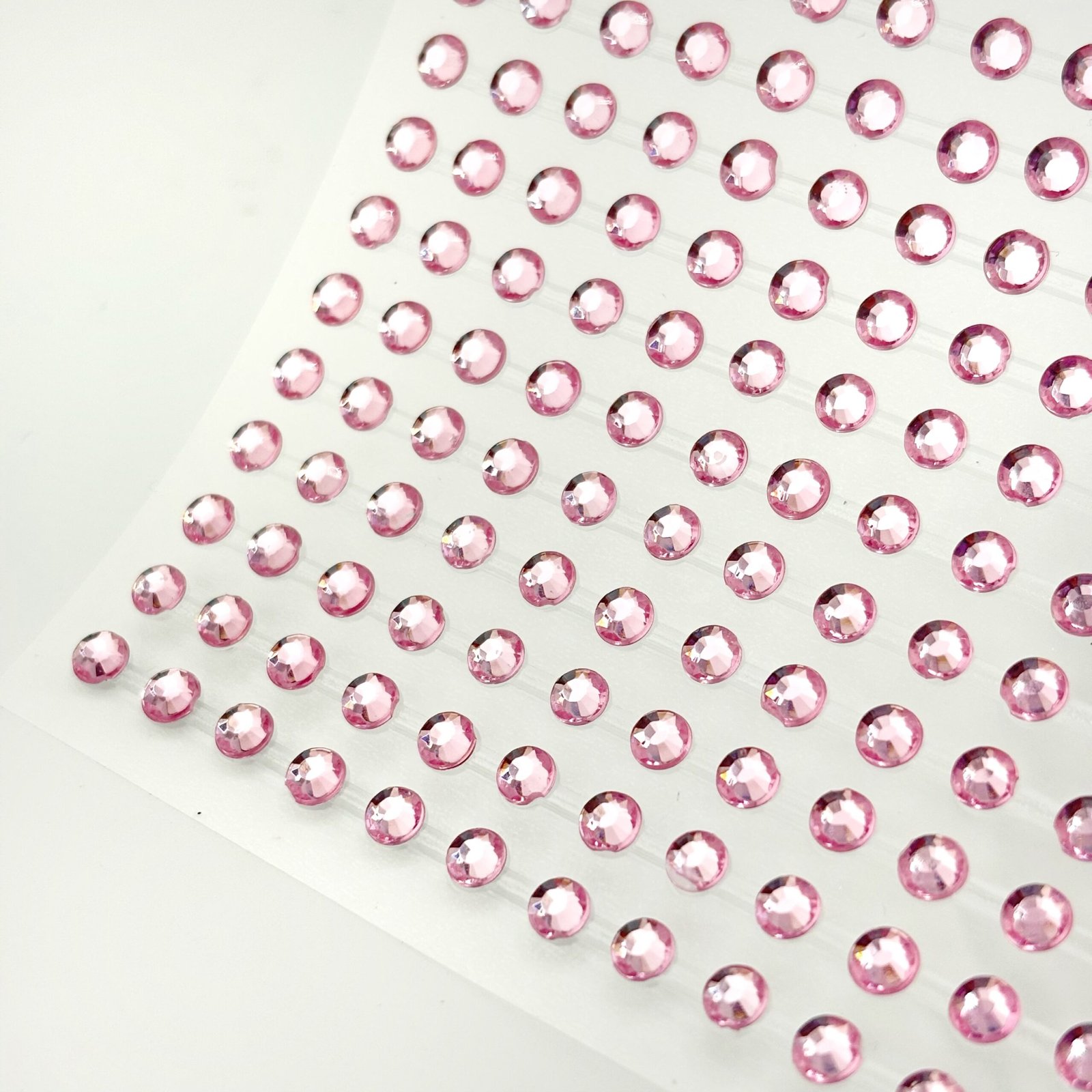 6mm pink acrylic sticker gems