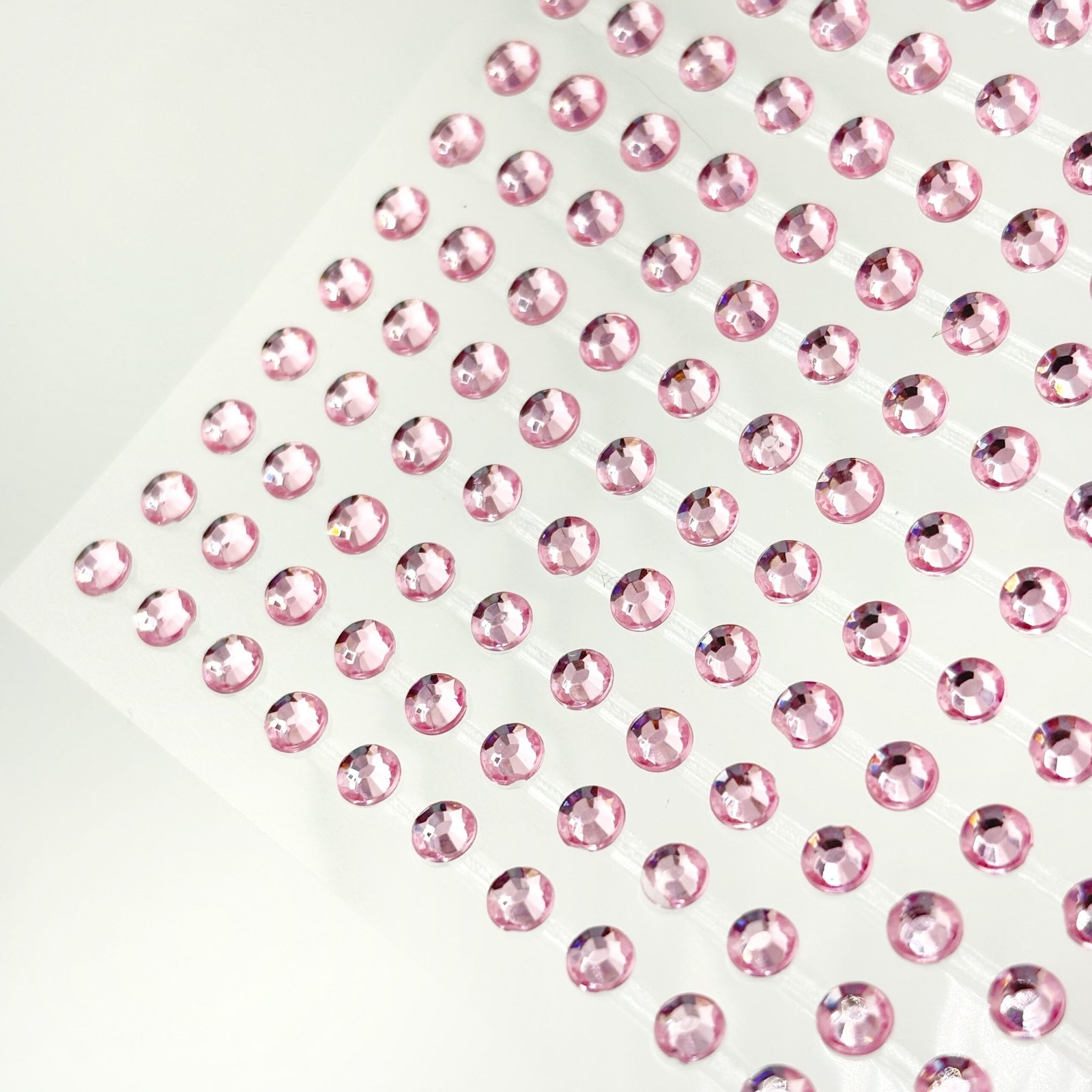 6mm pink acrylic sticker gems