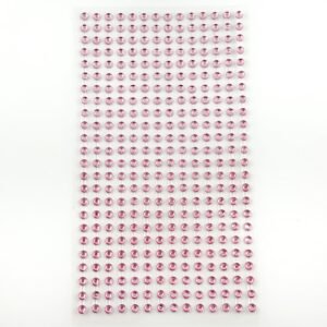 6mm pink acrylic sticker gems