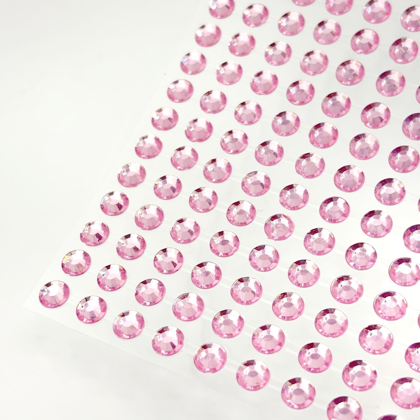 6mm pink acrylic sticker gems