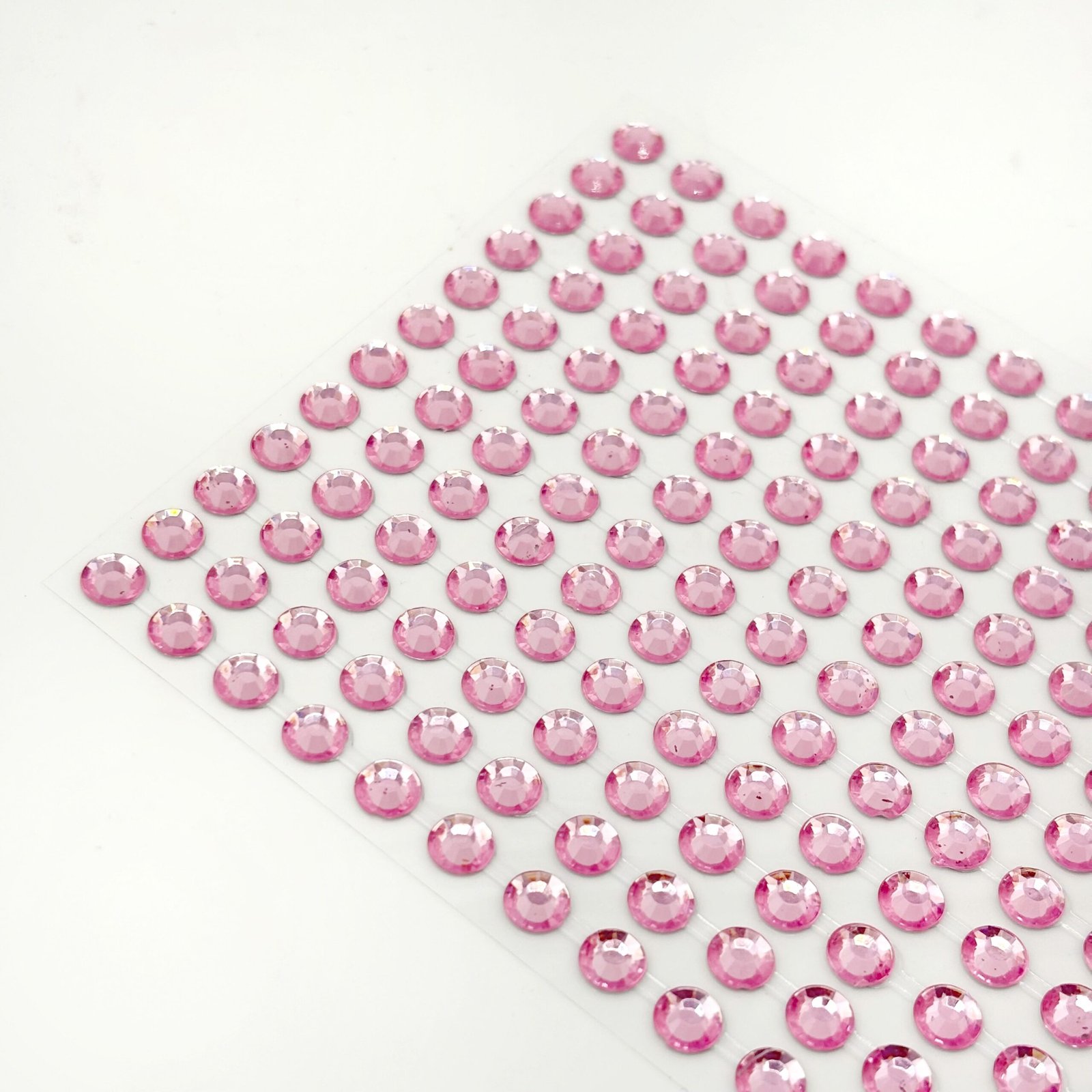 6mm pink acrylic sticker gems