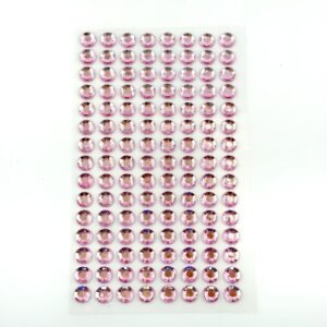 8mm pink acrylic sticker gems