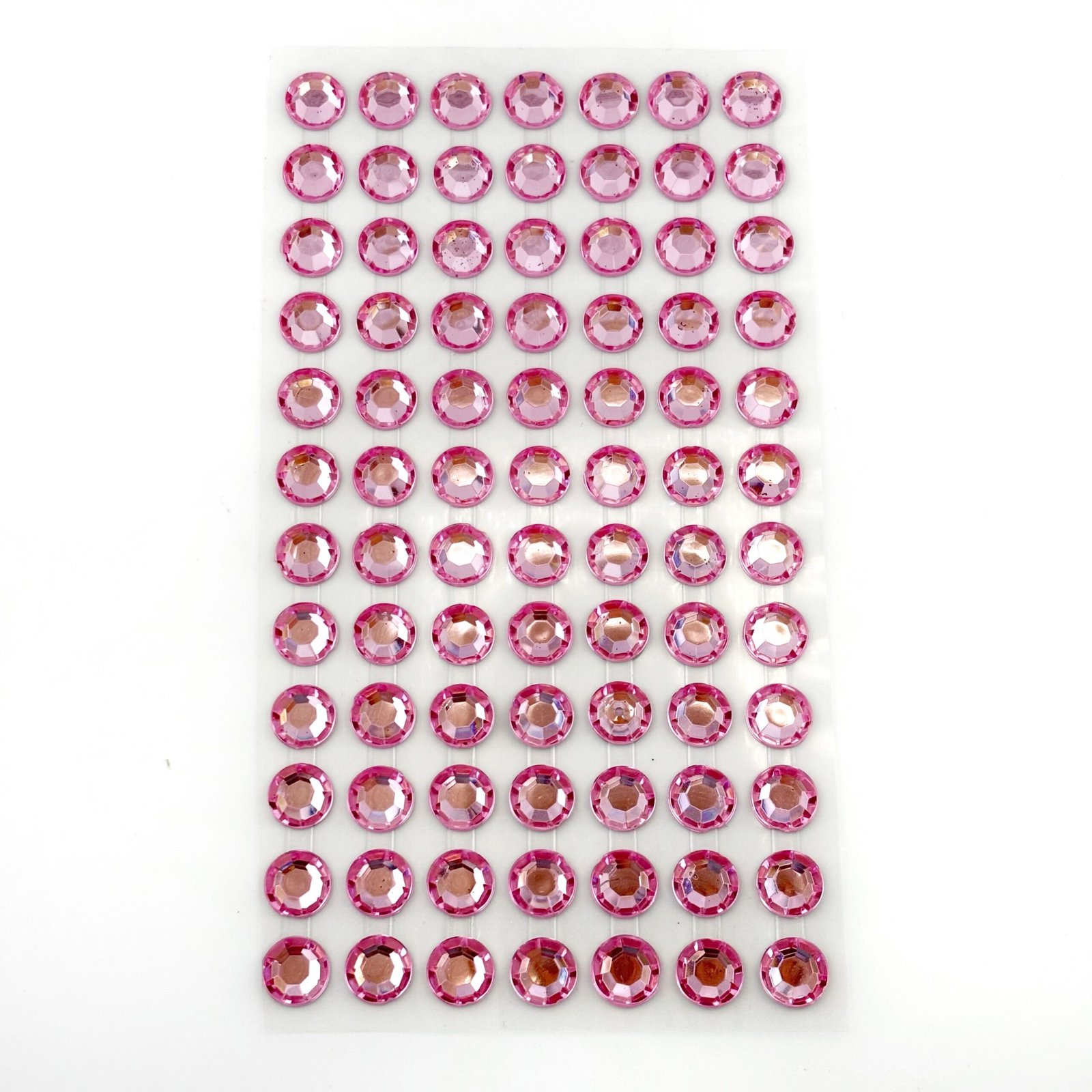 10mm pink acrylic sticker gems