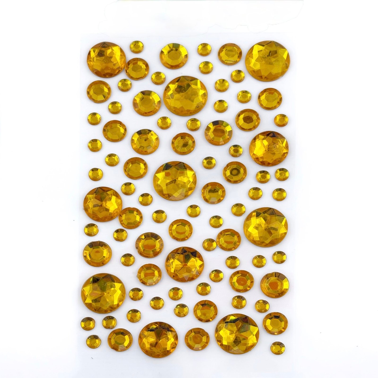 Acrylic stickers round gold gems