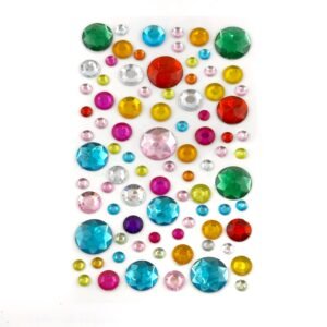 Round acrylic stickers multi color