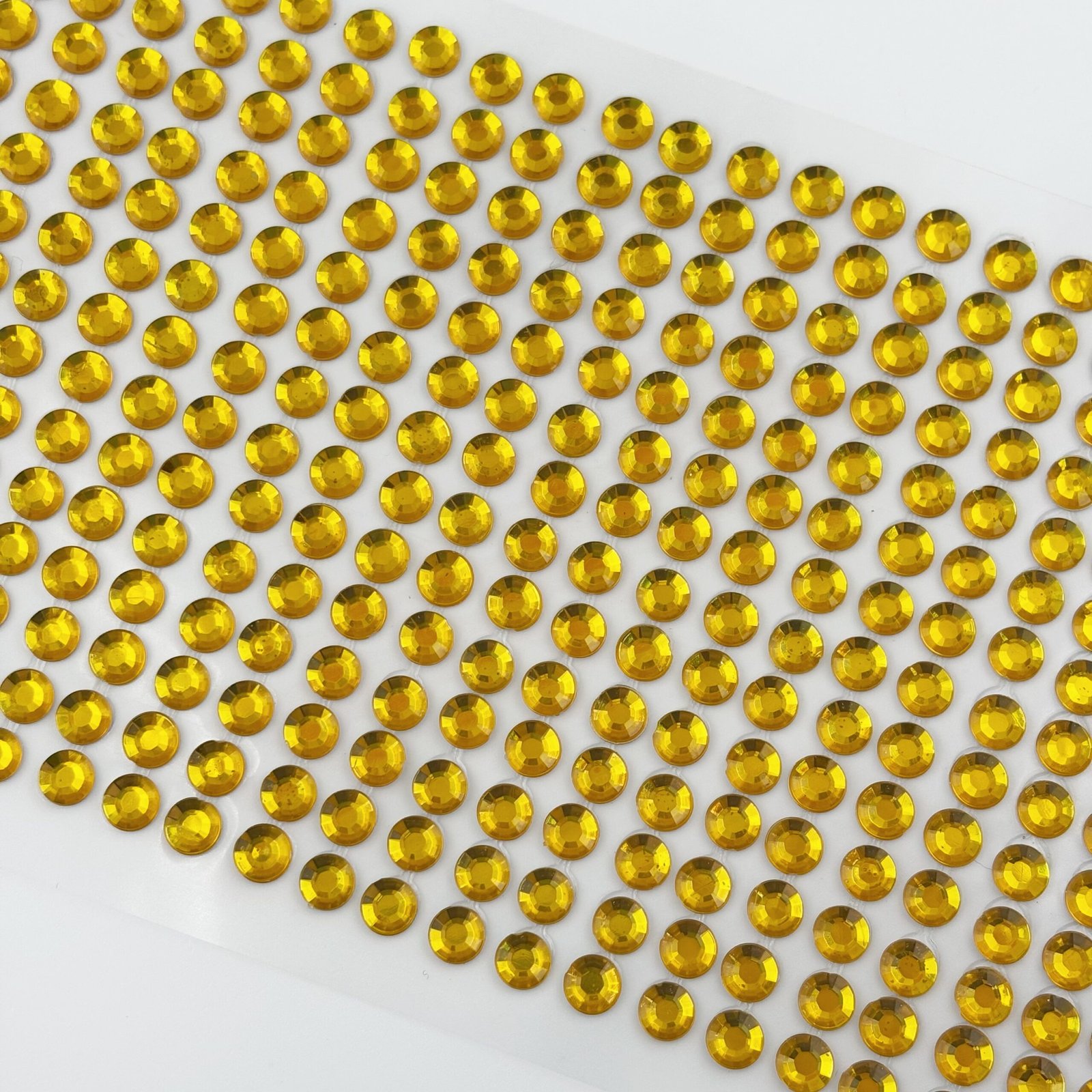 Bling - Round Gem Stickers - Adhesive Rhinestones - Gold - Image 2