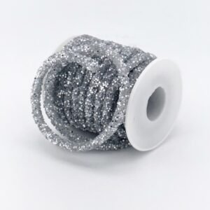 Cord - Glitter Tube Rope 1/4 inch - 5 yds - Silver