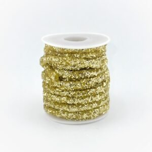 Cord - Glitter Tube Rope 1/4 inch - 5 yds - Gold